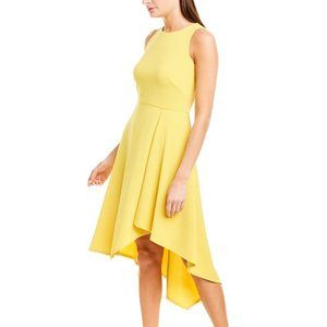 Vince Camuto Yellow Midi High Neck Dress sz 4